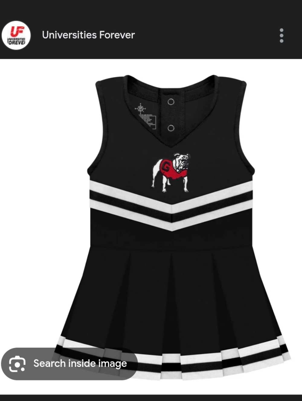 UGA Youth Cheer Dress - 18 Month